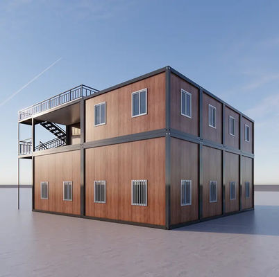 Steel frame Flat Pack Container House Dormitory Prefab Container Home