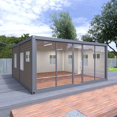 Modern Single Floor Flat Pack Container House Weather proof Expandable Prefab House