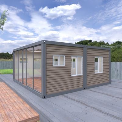 Modern Single Floor Flat Pack Container House Weather proof Expandable Prefab House