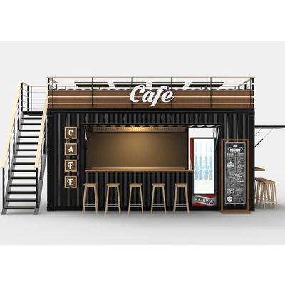 Compact Mobile Expandable Prefab House For Fashion Cafe Shop And Boutique Wine Bar