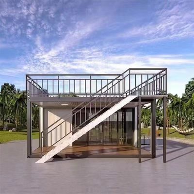 Rumah Kontainer Pengiriman Prefab 40ft Modular Prefabrikasi Dengan Jendela Aluminium