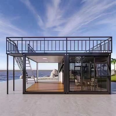 Rumah Kontainer Pengiriman Prefab 40ft Modular Prefabrikasi Dengan Jendela Aluminium