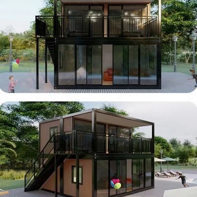 Weather Resistant Folding Container House Steel Frame Fold Up Container House