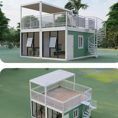 Rumah Kontainer Lipat Tahan Cuaca Bingkai Baja Rumah Kontainer Lipat
