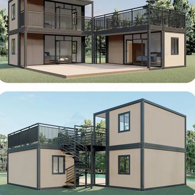Rumah Kontainer Lipat Tahan Cuaca Bingkai Baja Rumah Kontainer Lipat