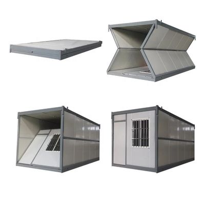 High Security Folding Container House Rock Wool Sandwich Panel Container Folding Homes