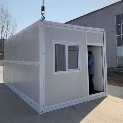 Grey White Folding Container House 50mm EPS Sandwich Panel Foldable House Container
