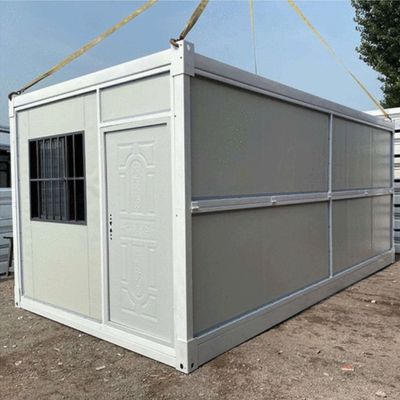 Grey White Folding Container House 50mm EPS Sandwich Panel Foldable House Container
