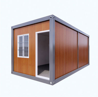 Wooden 20ft Mini Storage Shipping Container Homes With Heat Insulation
