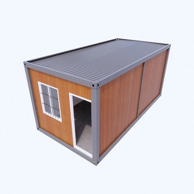 Wooden 20ft Mini Storage Shipping Container Homes With Heat Insulation
