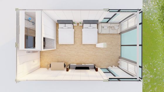 Electricity Pre Wired Expandable Container House with Lighting And Circuit Distributor