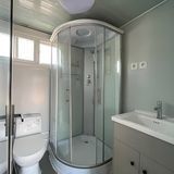 Wooden Colour Expandable Hosue Layout for 2 Bedrooms with Bath and Kitchen