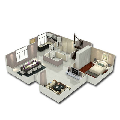 Portable House Foldable Container Home 19X20Ft Expandable Foldable Prefab Mobile House Integrated Foldable House