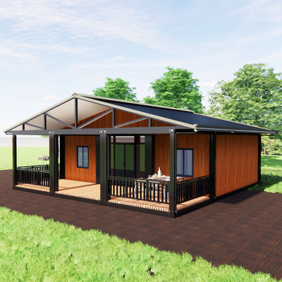 40ft Roomy Space Expandable Container House with Terrace Leisure Rest