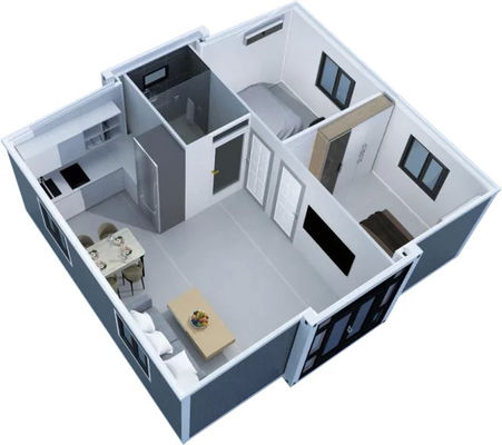 Mini White Villa 20ft Expandable Container House Customized For Countryside