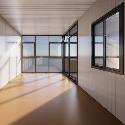 Ready made luxury modular houses with bathrooms 20 40 ft prefab container house Wooden solar-powered container house