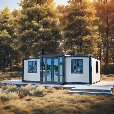 Waterproof 40FT Container House Modern Style Expandable Dengan Lantai Kayu