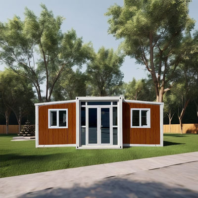 Waterproof 40FT Container House Modern Style Expandable Dengan Lantai Kayu