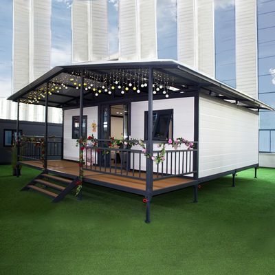 Wind Rasistance Prefabricated 20ft Expandable Container Home With Balcony