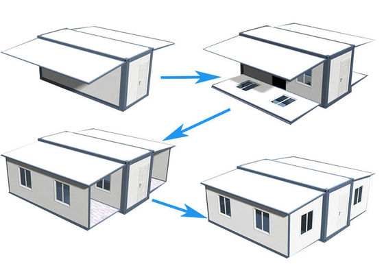 Luxury Prefabricated Expandable Container House Customized With Steel Door