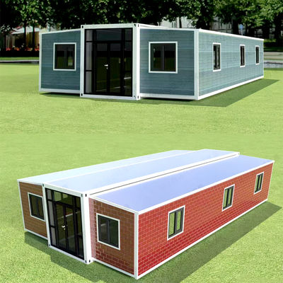 Rumah Prefab yang bisa diperluas dengan ukuran 30 kaki, antiseismik dengan kamar mandi.