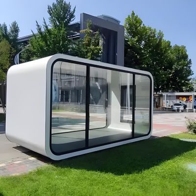 White Color 20ft Cheapest Apple House for Garden Sun Glass Room