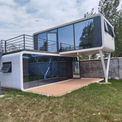 Modüler Apple House Çift Katlı 5.8*2.2m balkon ve merdivenli
