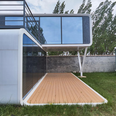 Preconstruir Apple House a prueba de viento con puerta corredera de vidrio terraza cubierta
