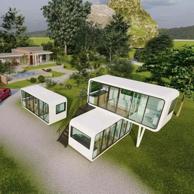 Apple House Modular Lantai Dua Ukuran 5,8 * 2,2m dengan Balkon dan Tangga