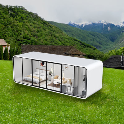 Prefabricado Apple House 20ft puerta corredera de vidrio para mini oficina portátil