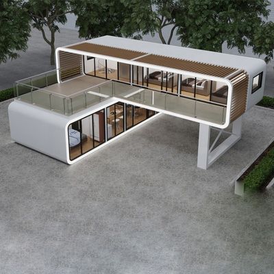 Casa prefabricada de cápsula de cabina de manzana prefabricada más barata de dos capas de una sola cámara casas de conjunto de 2 dormitorios edificio de la casa de contenedores