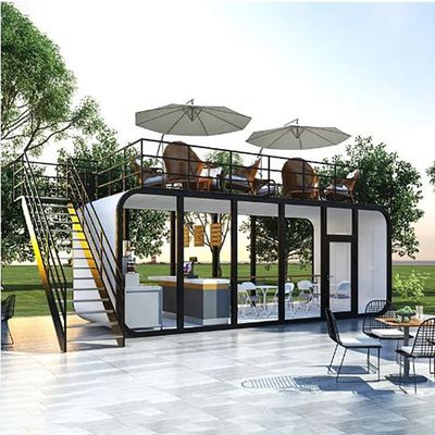 prefabricated apple cabin capsule house cheapest prefab double layer single chamber set homes 2 bedroom container house building