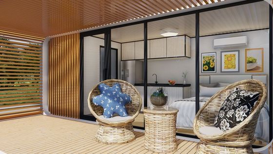 المنزل المعدل من المصنع الرخيص - الصين مصنوعة من قبل للعيش ، بيت الضيوف ، Airbnb 40ft كوخ تفاح لاستخدام الفندق وغرفة المعيشة