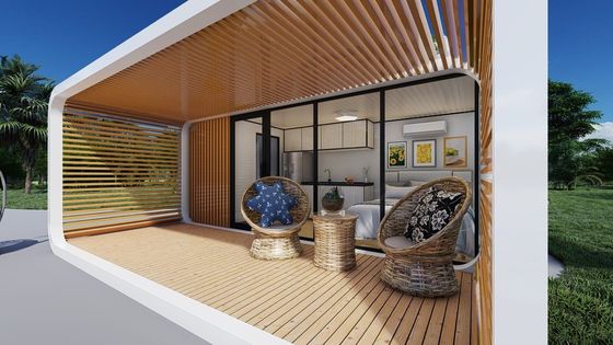 المنزل المعدل من المصنع الرخيص - الصين مصنوعة من قبل للعيش ، بيت الضيوف ، Airbnb 40ft كوخ تفاح لاستخدام الفندق وغرفة المعيشة