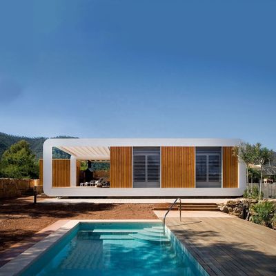 Fashion Style Fire Resistant Apple Cabin House Movable Prefab Mini House