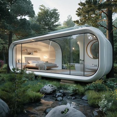 Fashion Style Fire Resistant Apple Cabin House Movable Prefab Mini House