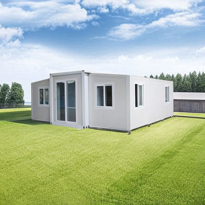 2025 Newest Selling Prefab White Expandable Container Homes With Two Bedrooms