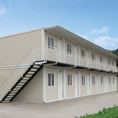 Modern Kontainer Mobil Rumah 20ft 40ft Flat Pack Kontainer Rumah Kantor Kamar Siap Dibuat Prefab Rumah Kontainer Dua Lantai
