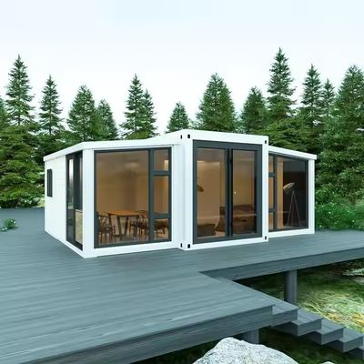 Expandable Container House with Fireproof Panel and Optional Doors for Customer Requirements