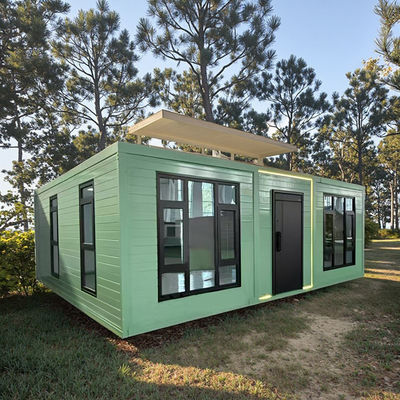 20/40ft 1-3 Bedroom Foldable Expandable Prefabricated Steel Container House Tahan Badai, Isolasi Dinding, Atap dan Lantai