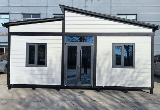 20/40ft 1-3 Bedroom Foldable Expandable Prefabricated Steel Container House Tahan Badai, Isolasi Dinding, Atap dan Lantai