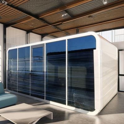 Customized Apple Cabin House with Metal Carved Panel and Integrated Ceiling