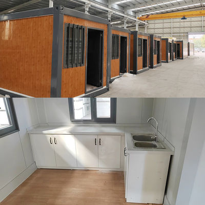 Rumah Kontainer Prefab Portable yang stabil tersedia dalam desain modular 20FT 40FT