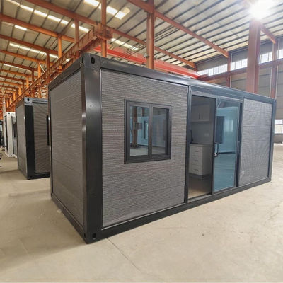 Casa de contenedores plegables Estructura de acero fuerte y ligera con paneles de pared aislados para una vida cómoda y segura