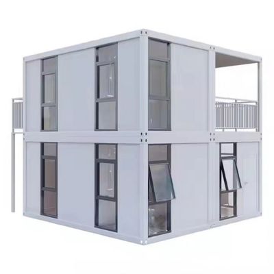 Flat Pack Container House Struktur Baja dan EPS Sandwich Panel Dinding dan Aluminium Pintu Geser dengan Kunci