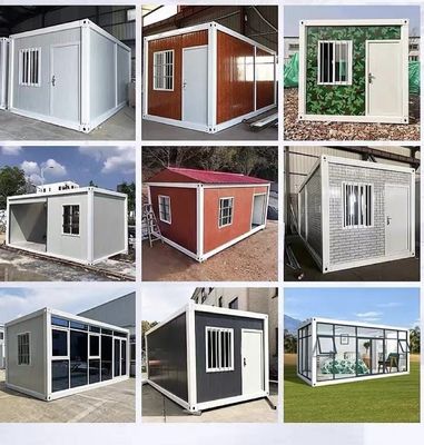 Kontainer Rumah Lipat yang dapat disesuaikan Struktur baja dan panel wol batu