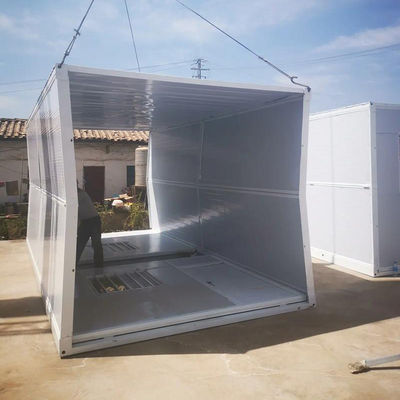 Casa de contenedores plegable versátil y práctica con estructura de marco de acero