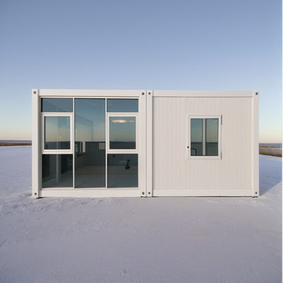 20ft Prefab Living Container House Flat Pack Mobile Container Home Tiny House with Bathroom Collapsible Container House