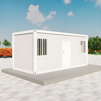 Bangunan modular yang dapat disesuaikan Desain kantor prefabrikasi Rumah kontainer paket datar yang dapat dilepas