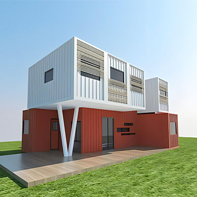 Mobil Prefabrikasi Detachable Container House untuk Gedung Kantor Kuat Windproof